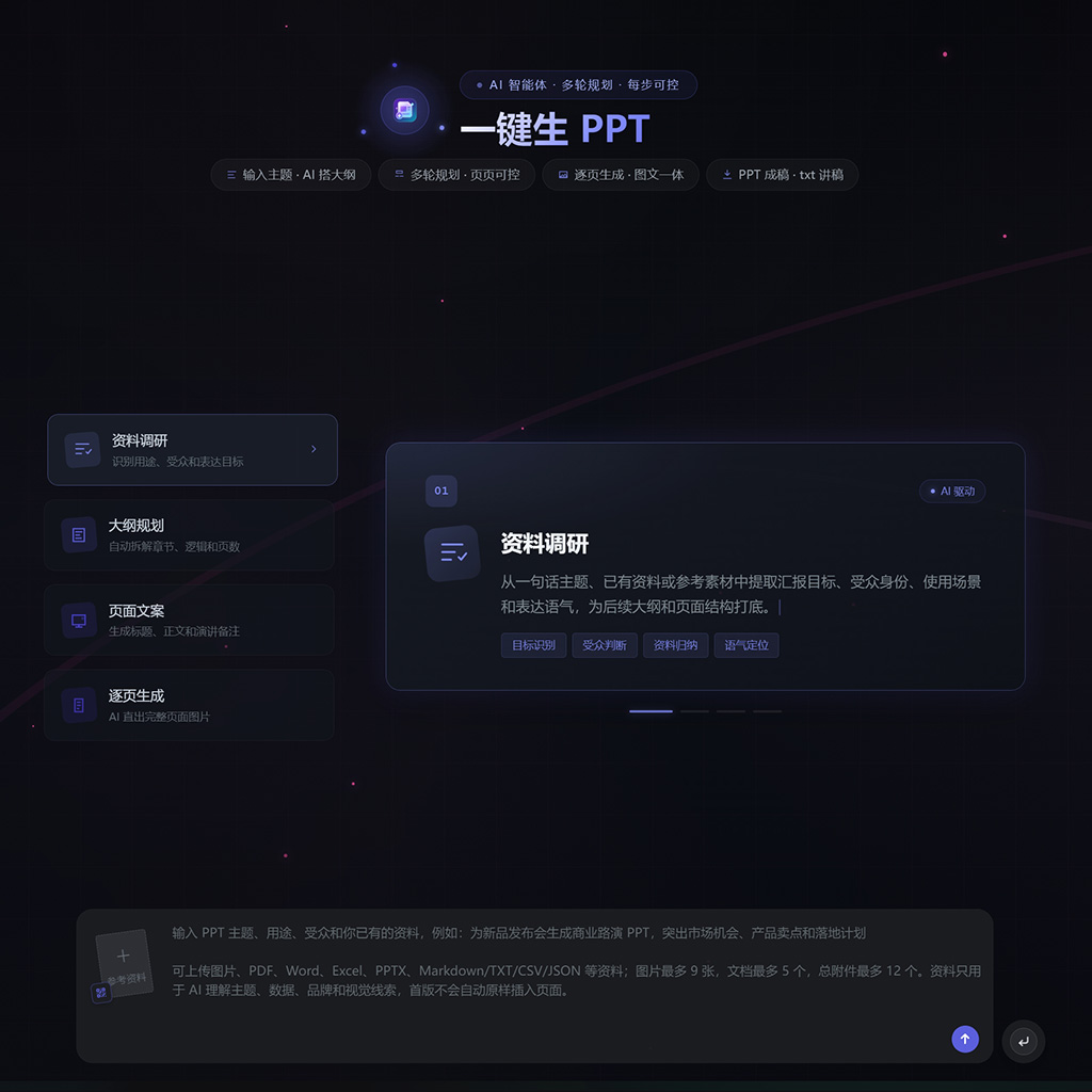 一键PPT与海报生成器